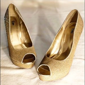 Fiona gold heels